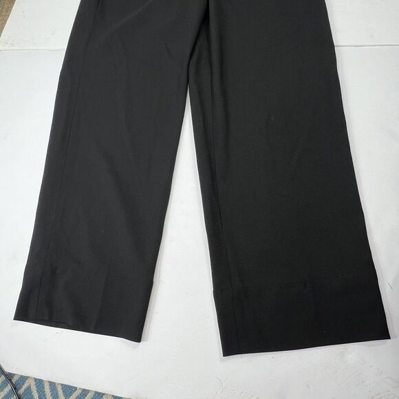 Club Monaco Black Enamel Ring Wool Blend Pants 6 NWT Ankle Straight - Picture 6 of 16